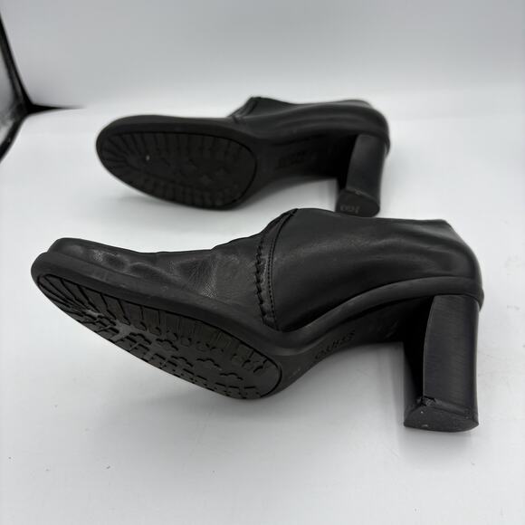 Franco Sarto Shoes Womens Size 6 M Black Chunky Heel Loafers Work - Picture 10 of 11